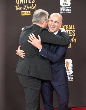 Washington DC 'deki John F. Kennedy Center' da Kırmızı Halı FIFA Dünya Kupası Final Çekilişi. 5 Aralık 2025, Washington DC, Maryland, ABD: Roberto Martinez FIFA 2026 Dünya Kupası Final Draw sırasında Portekiz milli takımı teknik direktörü. (niyi fote\ theenews2)