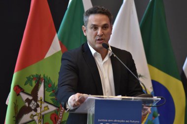 Rio de Janeiro (RJ), 05 / 12 / 2025 - COSUD / Rio de Janeiro / Kamu Güvenliği - Rio de Janeiro 'daki COSUD etkinliği sırasında Federal Vekil Zucco. COSUD (Güney ve Güneydoğu Entegrasyon Konsorsiyumu). (Saul Angelo 2nci Bölüm))