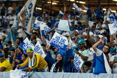 Belo Horizonte, Brezilya (10 / 12 / 2025) Cruzeiro taraftarları, 2025 Copa Betano do Brasil yarı final maçından önce Mineirao (Diego tavares / thenews2)