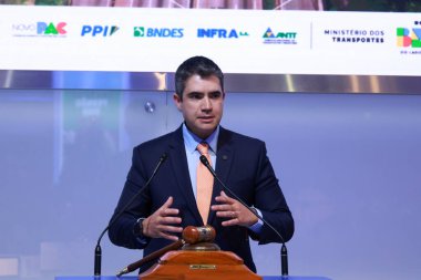 Sao Paulo (SP), 11 / 12 / 2025 Guilherme Theo Sampaio, Ulusal Arazi Taşımacılık Dairesi (ANTT) Genel Müdürü, Autopista Sözleşmesi İyimser Müzayedesine katılıyor. (leco viana / the newws2)