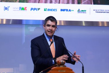Sao Paulo (SP), 11 / 12 / 2025 Guilherme Theo Sampaio, Ulusal Arazi Taşımacılık Dairesi (ANTT) Genel Müdürü, Autopista Sözleşmesi İyimser Müzayedesine katılıyor. (leco viana / the newws2)