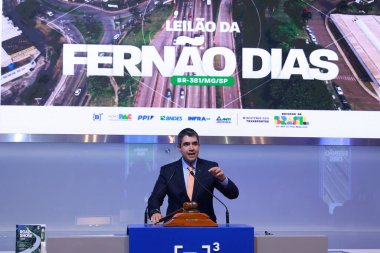 Sao Paulo (SP), 11 / 12 / 2025 Guilherme Theo Sampaio, Ulusal Arazi Taşımacılık Dairesi (ANTT) Genel Müdürü, Autopista Sözleşmesi İyimser Müzayedesine katılıyor. (leco viana / the newws2)