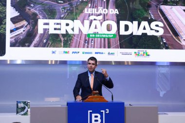 Sao Paulo (SP), 11 / 12 / 2025 Guilherme Theo Sampaio, Ulusal Arazi Taşımacılık Dairesi (ANTT) Genel Müdürü, Autopista Sözleşmesi İyimser Müzayedesine katılıyor. (leco viana / the newws2)