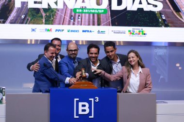 Sao Paulo (SP), 11 / 12 / 2025 Mateus Simoes, Minas Gerais vali yardımcısı, Autopista Ferno Dias 'ın (BR-381 / MG / SP) ihalesine katıldı (leco viana / thenews2))