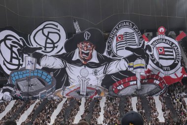 Sao Paulo (SP), 12 / 14 / 2025 - Corinthians ve Cruzeiro arasındaki maçta Corinthians taraftarları, Copa do Brasil yarı finalinin ikinci ayağı için geçerli, 14 Aralık 2025 Pazar gecesi, Neo Quimica Arena 'da (leco viana / thenews2)