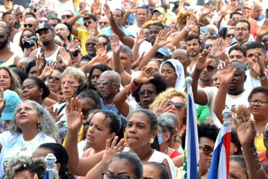 Salvador (BA), Brezilya 08 / 12 / 2025 Yerel ve turistler, Comercio mahallesindeki 