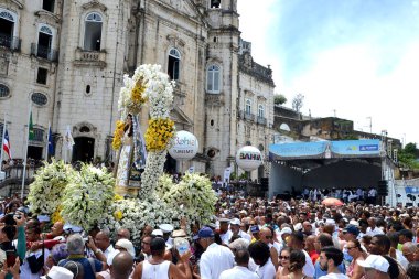 Salvador (BA), Brezilya 08 / 12 / 2025 Yerel ve turistler, Comercio mahallesindeki 