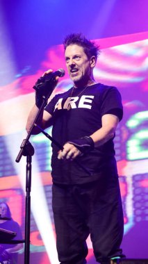 Sao Paulo (SP), 12 / 20 / 2025Show Information Society, Noel ve Thea Austin (anlık), Sao Paulo 'daki Suhai Music Hall' da, 20 Aralık 2025 akşamı. (Milene Cardoso / Newws2)