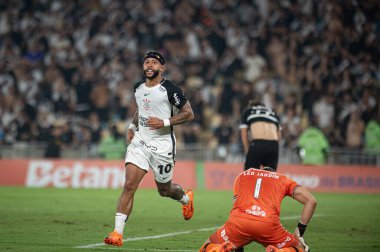 Rio de Janeiro (RJ), Brezilya 12 / 21 / 2025 - Memphis Depay, Copa do Brasil finalinin ikinci ayağı için geçerli olan Vasco ile Corinthians arasındaki maçtaki golünü Pazar gecesi (ronaldo barreto / thews2)