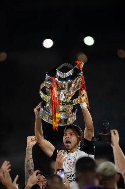 Rio de Janeiro (RJ), Brezilya 12 / 21 / 2025 - Corinthians, 21 Aralık 2025 tarihinde Copa do Brasil finalinin ikinci ayağı için geçerli olan Vasco ile Corinthians arasındaki maçtan sonra unvanı kutluyor (ronaldo barreto / thenews2)