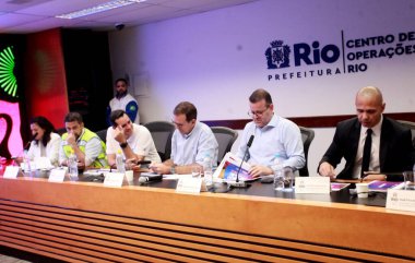 Rio de Janeiro (RJ), Brezilya 26 Aralık 2025 Rio de Janeiro Belediye Başkanı, Eduardo Paes, belediye başkan yardımcısı ve belediye spor sekreteri Eduardo Cavaliere (onofre veras / theenews2)