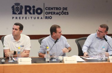 Rio de Janeiro (RJ), Brezilya 26 Aralık 2025 Rio de Janeiro Belediye Başkanı, Eduardo Paes, belediye başkan yardımcısı ve belediye spor sekreteri Eduardo Cavaliere (onofre veras / theenews2)