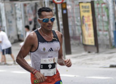 Sao Paulo (SP), Brezilya 31 Aralık 2025 Sao Silvestre Uluslararası Yarışı, Sao Paulo başkentinin sokaklarında binlerce profesyonel ve amatör koşucuyu bir araya getirdi. (luciano farias / the new ws2)