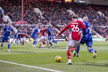 EFL Ligi 2 2026 maçında Swindon Town ve Gillingham FC arasında Swindon, İngiltere 'deki Nigel Eady County Ground' da oynanan maçta Munroe. (Albano Abrantes / The 2color)