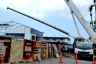 Salvador (BA), Brezilya 05 / 01 / 2026 Barra-Ondina pistindeki VIP localarının toplanması, 2026 Salvador Karnavalı için hazırlıkların başlaması anlamına geliyor. (Romildo de Jesus / the new ws2)