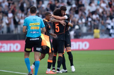 Sao Paulo (SP), 11 / 01 / 2026 - Andre Ramalho, Paulistao Casas Bahia 'nın (ronaldo barreto / theenews2) birinci turu için geçerli olan Corinthians ve Ponte Preta arasındaki maçtaki golünü kutluyor)