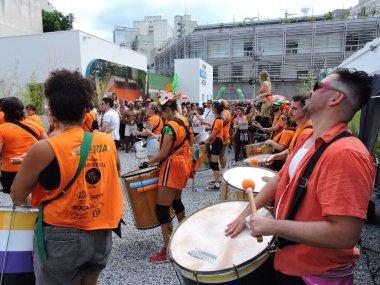 Sao Paulo (SP), Brezilya 17 / 01 / 2026 - Cecilias e Buarques karnaval bloğunun provası bu Cumartesi öğleden sonra Sao Paulo şehir merkezindeki Santa Cecilia mahallesindeki Rua Barra Funda 'da gerçekleşti.)