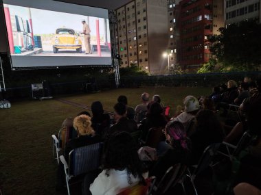 Sao Paulo (SP), 25 Ocak 2026 - Wagner Moura ile birlikte Sao Paulo Kültür Merkezi 'nin (CCSP) terasında 