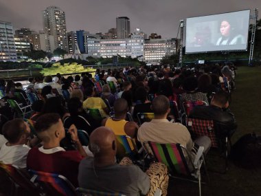 Sao Paulo (SP), 25 Ocak 2026 - Wagner Moura ile birlikte Sao Paulo Kültür Merkezi 'nin (CCSP) terasında 