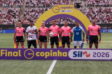 Sao Paulo (SP), Brezilya, 25 Ocak 2026 - 2026 Copinha Finali Cruzeiro (MG) ve Sao Paulo 'yu 25 Ocak Pazar günü Arena Mercado Livre Pacaembu stadyumunda bir araya getirdi. (leco viana / the newws2)