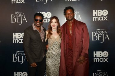 Sao Paulo (SP), 01 / 27 / 2026 - Oyuncu Deborah Evelyn ve oyuncular Davi ve Bukassa Kabengele, HBO Max yayın servisinden bir pembe dizi olan 
