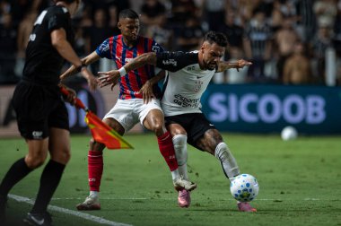 Santos (SP), Brezilya 01 / 28 / 2026 - Brezilya ile Bahia arasındaki maç, Brezilya futbol şampiyonasının birinci turu için geçerli, 28 Ocak 2026 Çarşamba gecesi, Urbano Caldeira Stadyumu 'nda (ronaldo barreto / thenews2)