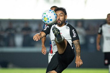 Santos (SP), Brezilya 01 / 28 / 2026 - Corinthians ve Bahia arasındaki maçta Matheus Bidu, Brezilya futbol şampiyonasının birinci turu için geçerli, 28 Ocak 2026 Çarşamba gecesi (ronaldo barreto / thews2)