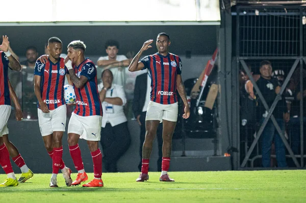 Santos (SP), Brezilya 01 / 28 / 2026 - Jean Lucas, Brezilya futbol şampiyonasının birinci turu için geçerli olan Corinthians ve Bahia arasındaki maçtaki golünü Çarşamba gecesi (ronaldo barreto / thenews2)