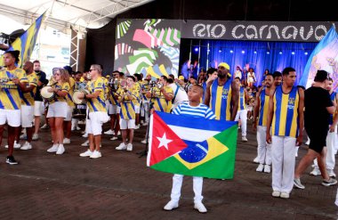 Rio de Janeiro (RJ), Brezilya 01 / 29 / 2026 G.R.E.S. Paraiso do Tuiuti, davul kraliçesi Vinicius Antunes (onofre veras / thenew ws2) eşliğinde Cidade do Samba 'da bir prova yapar.)