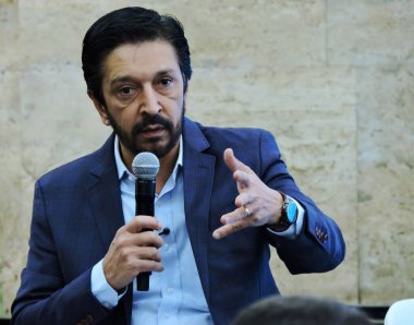 Sao Paulo (SP), 01 / 30 / 2026 - Sao Paulo sokak karnavalının yapısını Sao Paulo Belediye Başkanı Ricardo Nunes, Sao Paulo Turismo Gustavo Pires başkanı ve kültür bakanı Toto Parente (leandro chemalle / thenews2)