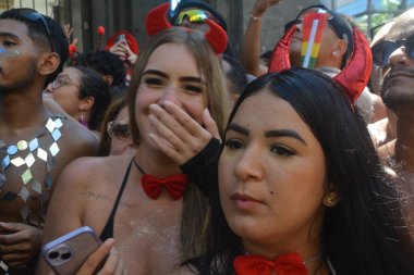 Rio de Janeiro, Brezilya 01 / 02 / 2026 - Şarkıcı Ivete Sangalo 'nun yer aldığı yüksek beklenen karnaval öncesi bloğu, 1 Şubat Pazar sabahı Rua Primeiro de Marco' daki Preta Gil pistinde (fausto maia / thenews2)