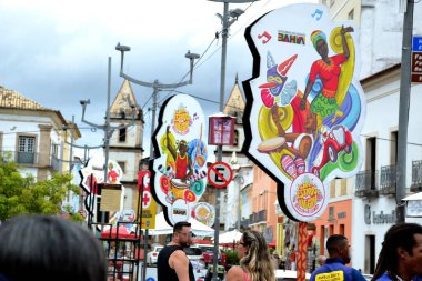 Salvador, Brezilya 03 / 02 / 2026 Salvador zaten karnaval atmosferini soluyor. Gezegendeki en büyük sokak partisinden birkaç gün önce Pelourinho temalı süslemeler alıyor ve şenliklere hazırlanıyor (Romildo de Jesus / the enews2)