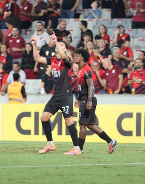 Curitiba (PR), Brazil 03 / 02 / 2026 - Athletico ve Foz do Iguacu arasındaki çeyrek final maçında attığı golü Arena da Baixada 'da (edson de souza / thenews2)