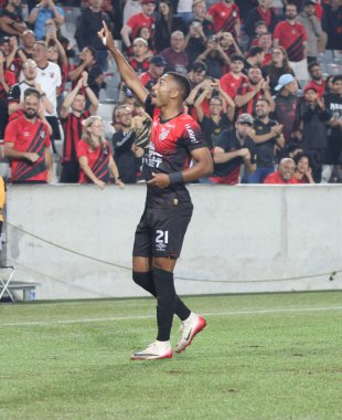 Curitiba (PR), Brazil 03 / 02 / 2026 - Athletico ve Foz do Iguacu arasındaki çeyrek final maçında attığı golü Arena da Baixada 'da (edson de souza / thenews2)