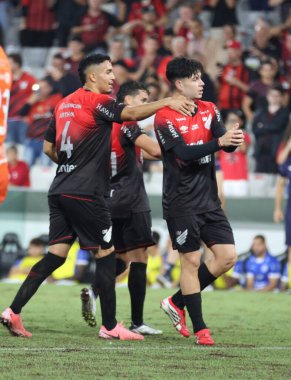 Curitiba (PR), Brazil 03 / 02 / 2026 - Athletico ve Foz do Iguacu arasındaki çeyrek final maçında attığı golü Arena da Baixada 'da (edson de souza / thenews2)