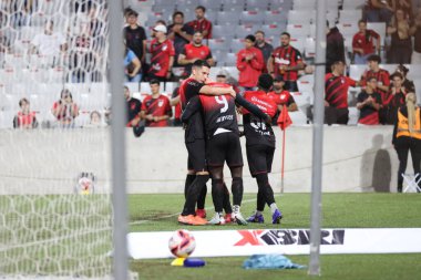 Curitiba (PR), Brazil 03 / 02 / 2026 - Athletico ve Foz do Iguacu arasındaki çeyrek final maçında attığı golü Arena da Baixada 'da (edson de souza / thenews2)