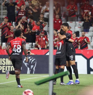 Curitiba (PR), Brazil 03 / 02 / 2026 - Oyuncu Julimar, Athletico ve Foz do Iguacu arasındaki çeyrek final maçında attığı golü Arena da Baixada 'da (edson de souza / thenews2)