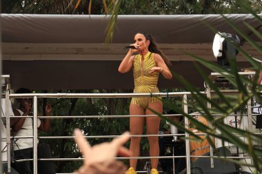 Sao Paulo (SP), Brezilya 07 / 02 / 2026 - Bloco Quem Pedi Pede ve Ivete Sangalo bu Cumartesi sabahı Ibirapuera pistinde Sao Paulo sokak karnavalını resmen açtı (7). (Carina Gonalves / Newws2)