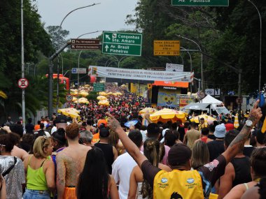 Sao Paulo (SP), Brezilya 07 / 02 / 2026 - Bloco Quem Pedi Pedi Ivete Sangalo ile birlikte Cumartesi sabahı Ibirapuera pistinde Sao Paulo sokak karnavalını resmen açtı (7). (Leandro Chemalle / Yeniler 2)