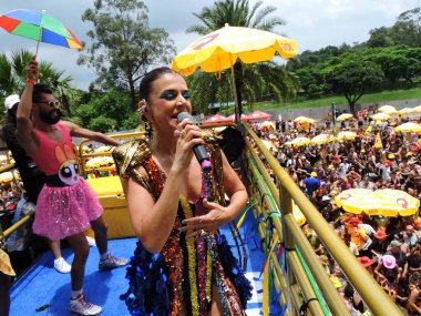 Sao Paulo (SP), 07 / 02 / 2026 - Ibirapuera pistindeki Sao Paulo sokak karnavalında Mariana Aydar 'ın canlandırdığı Forrozin bloğu, bu sabah (7). (Fotoğraf: Leandro Chemalle / Theenews2 / Depozito Fotoğrafları)