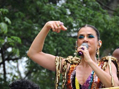 Sao Paulo (SP), 07 / 02 / 2026 - Ibirapuera pistindeki Sao Paulo sokak karnavalında Mariana Aydar 'ın canlandırdığı Forrozin bloğu, bu sabah (7). (Fotoğraf: Leandro Chemalle / Theenews2 / Depozito Fotoğrafları)