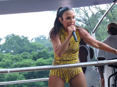 Sao Paulo (SP), Brezilya 07 / 02 / 2026 - Bloco Quem Pedi Pede ve Ivete Sangalo bu Cumartesi sabahı Ibirapuera pistinde Sao Paulo sokak karnavalını resmen açtı (7). (Carina Gonalves / Newws2)