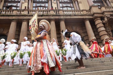 Sao Paulo (SP), Brezilya 06 / 02 / 2026 Sao Paulo Belediye Tiyatrosu 'nun geleneksel basamaklarının yıkanması, başkentin merkezinde inananları, sanatçıları ve halkı bir araya getirerek kültürü kutluyor (leco viana / thenews2)