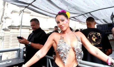 Rio de Janeiro (RJ), 07 / 02 / 2026 - Bloco Favorita Karnavalı - The Bloco da Favorita geçit animasyoncuları. Trio, 7 Şubat 2026 Cumartesi günü Rio de Janeiro 'daki Preta Gil pistinde geçit töreni yapacak. (Onofre Veras / Yeni2)