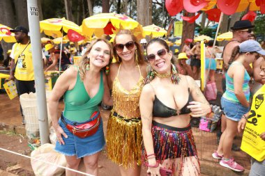 Sao Paulo (SP), Brezilya 08 / 02 / 2026 - Sao Paulo 'daki Ibirapuera Parkı' nda düzenlenen geleneksel Monobloco geçidi. Grup Joao Roberto Kelly 'nin geleneksel marchinhas' ını, Cartola ve Clara Nunes 'in samba' sını (leco viana / theenews2)