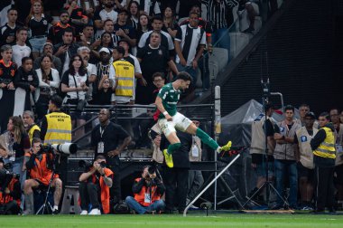 Sao Paulo (SP), Brezilya 8 / 02 / 2026 - Flaco Lopez, bu Pazar öğleden sonra Paulistao Casas Bahia 'nın 7. turu için geçerli olan Corinthians ve Palmeiras arasındaki maçtaki golünü kutluyor (ronaldo barreto / thenews2)