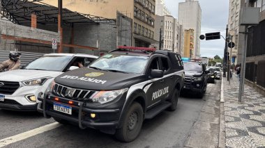 Sao Paulo (SP), Brezilya 12 / 02 / 2026 Silahlı soygun ve saldırıları bastırma (GARRA) ve Cinayet ve İnsanları Koruma Dairesi 'nden (DHPP) polis memurları bir operasyon gerçekleştirdi (oslaim brito / thews2)
