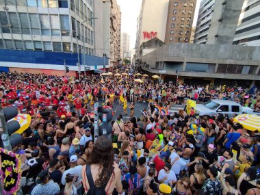 Sao Paulo (SP), 02 / 15 / 2026 - Siga Bem Caminhoneira bloğu 15 Şubat 2026 Pazar günü öğleden sonra Praca da Republica 'daki geçit törenine son verdi. (Leandro Chemalle / Yeniler 2)