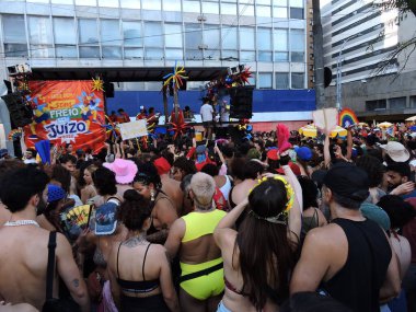 Sao Paulo (SP), 02 / 15 / 2026 - Siga Bem Caminhoneira bloğu 15 Şubat 2026 Pazar günü öğleden sonra Praca da Republica 'daki geçit törenine son verdi. (Leandro Chemalle / Yeniler 2)