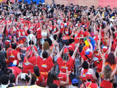 Sao Paulo (SP), 02 / 15 / 2026 - Siga Bem Caminhoneira bloğu 15 Şubat 2026 Pazar günü öğleden sonra Praca da Republica 'daki geçit törenine son verdi. (Leandro Chemalle / Yeniler 2)